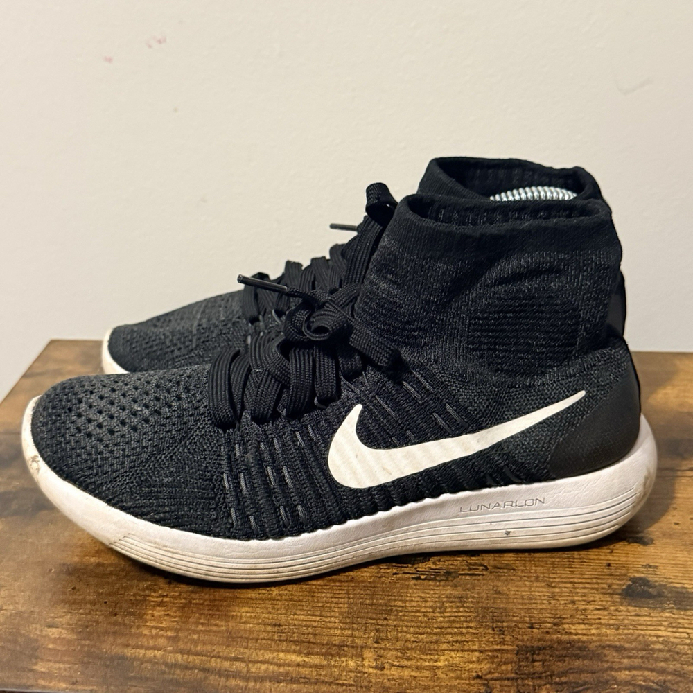 Nike LunarEpic Flyknit Running Shoes Black Anthracite Women’s Sz 7  818677-007